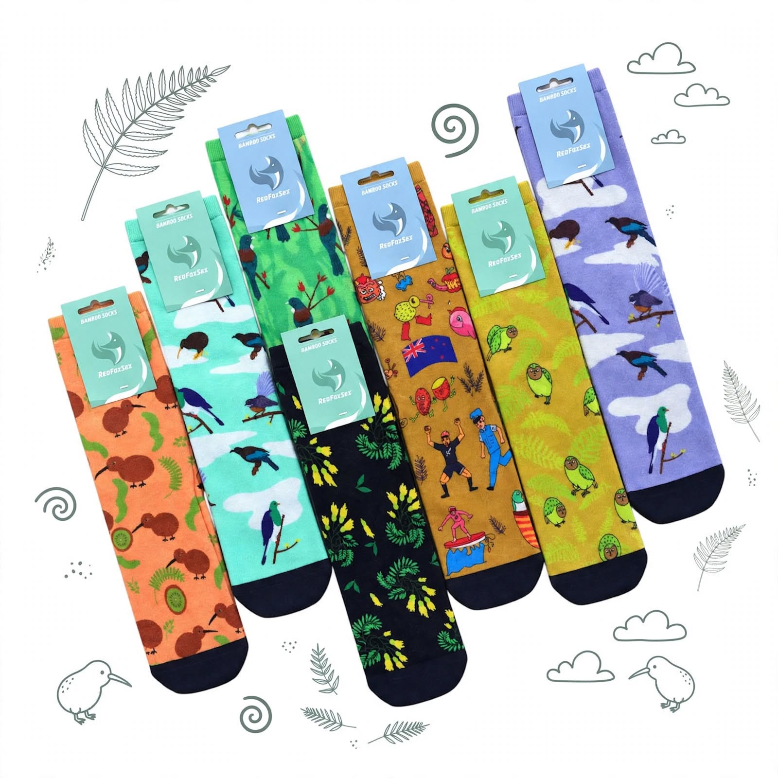New Zealand design socks