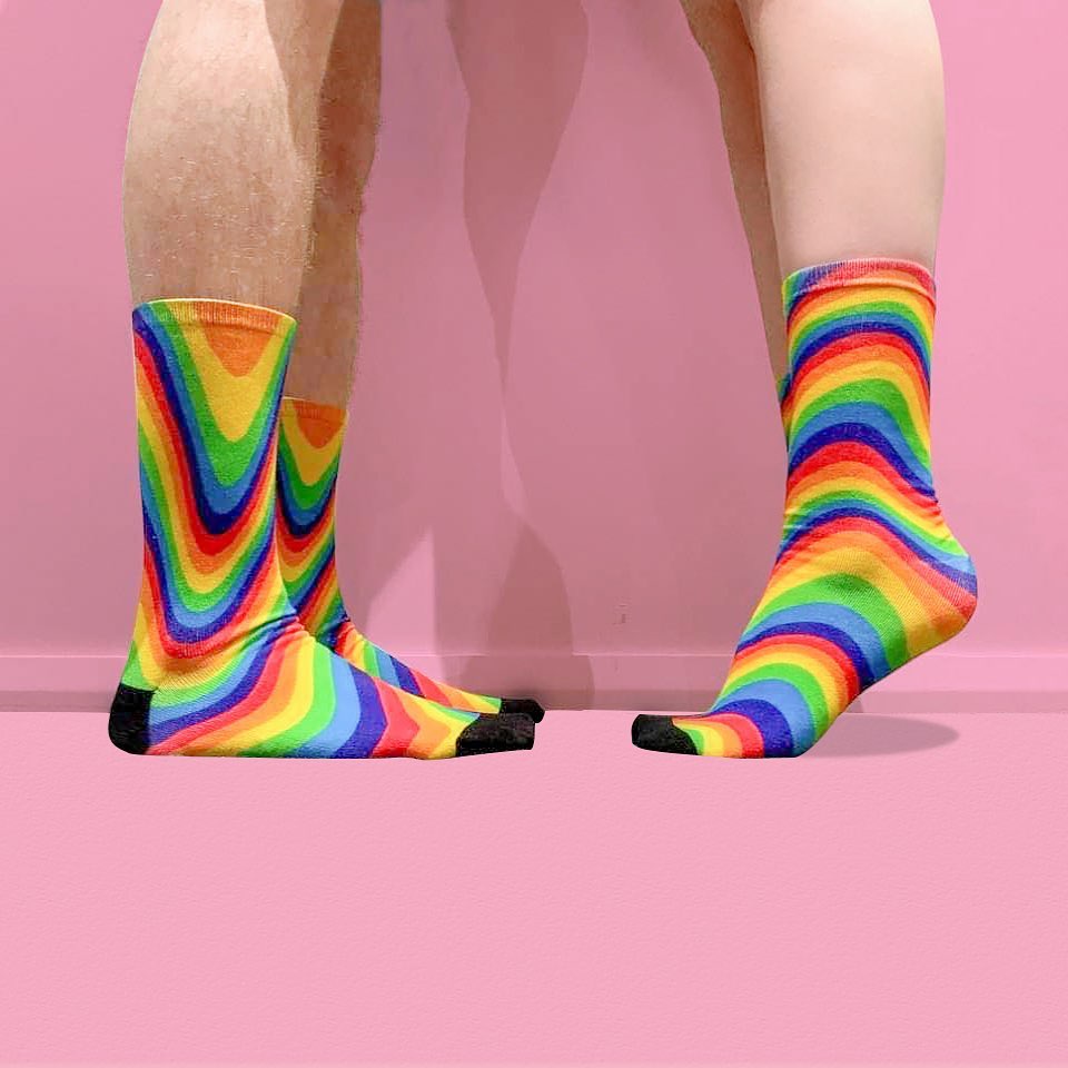 pride rainbow socks for men and women in Australia