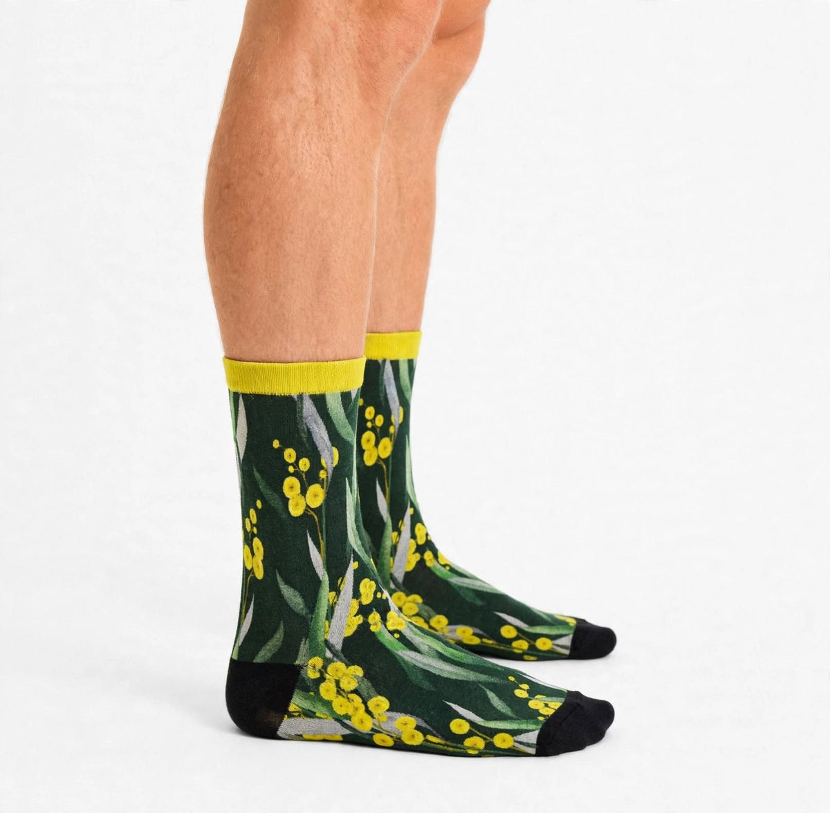 Golden Wattle Australian Flower Bamboo Socks – Red Fox Sox