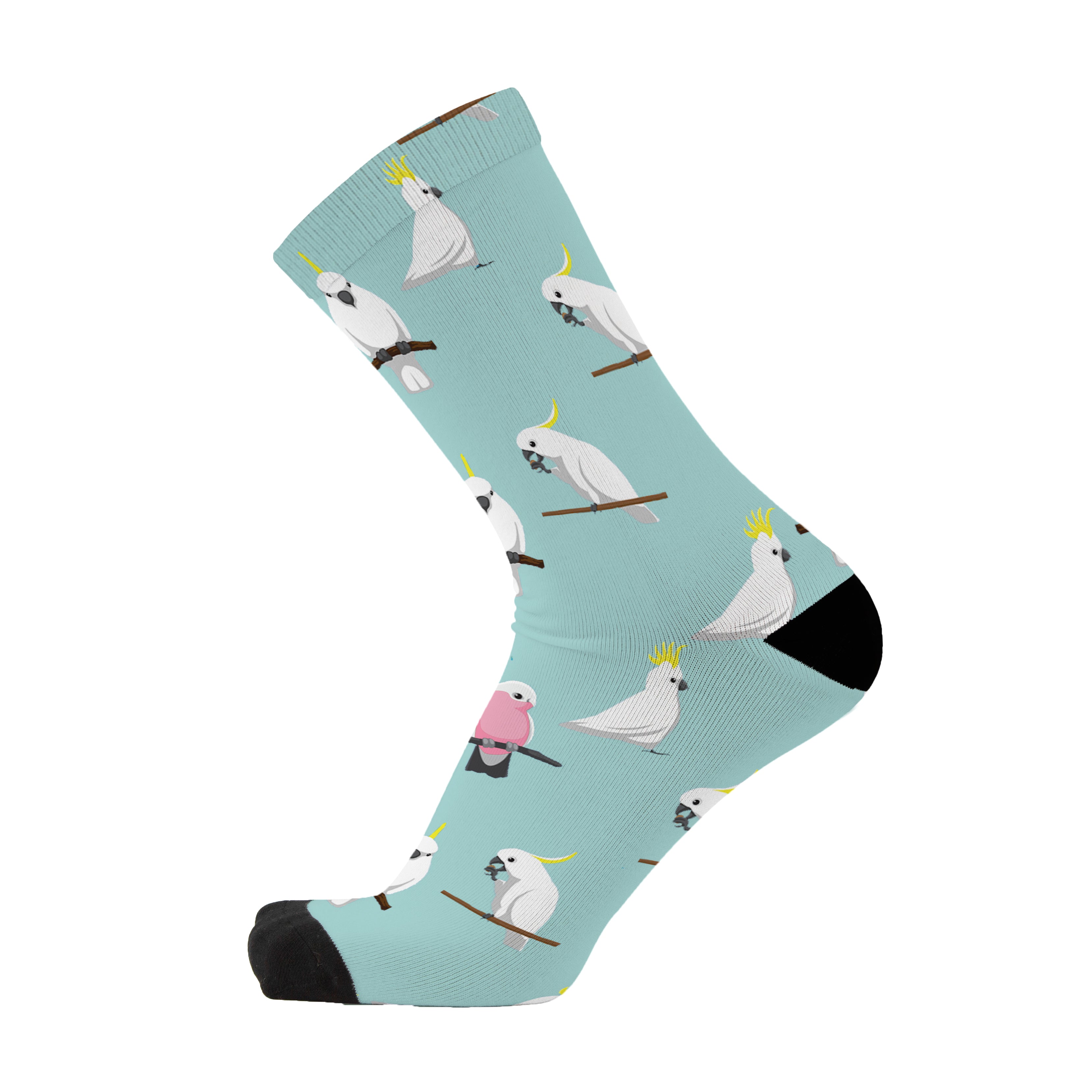 cockatoo design bamboo socks